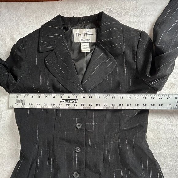 Mary McFadden Collection Women's Button Down Blazer Long Sleeve Black Size 8 - Picture 6 of 9